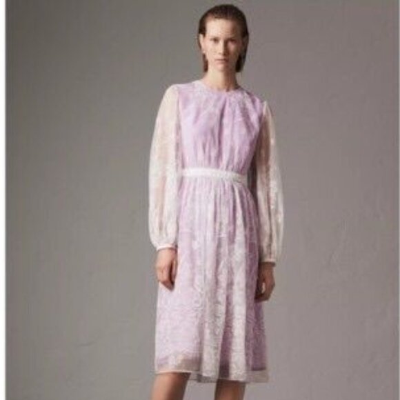 Burberry | Dresses | Burberry Pink Lace Dress | Poshmark